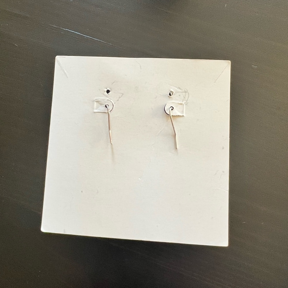 Stella and dot silver earrings open pave arabesque dangle earrings - NWT - Picture 5 of 6